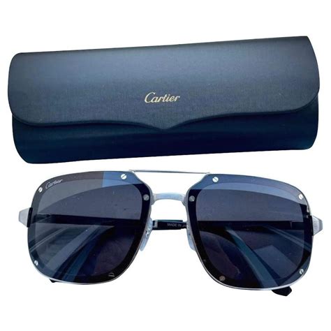 cartier sonnenbrille damen schwarz|Eckige Sonnenbrille Santos de Cartier in Schwarz .